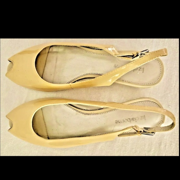 🔅LIZ CLAIBORNE🔅”LAYLA” LEATHER PATIN LOW 1” PEEP TOE SLING-BACK DRESS SHOES✨ - Picture 2 of 11